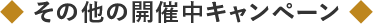 その他の開催中のキャンペーン