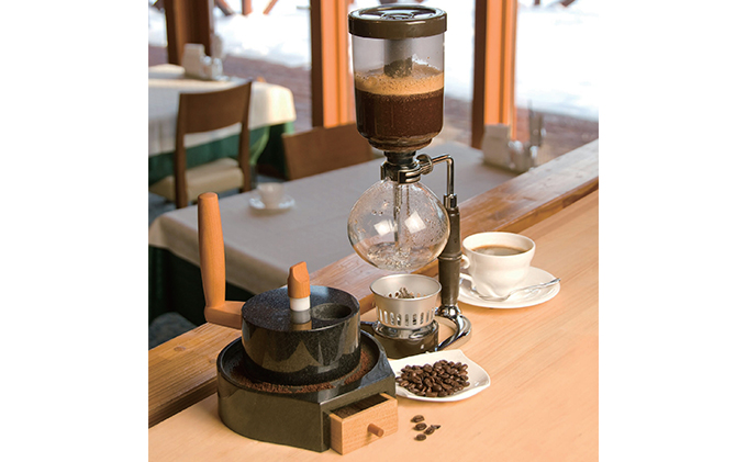 黒みかげ石製 石臼コーヒーミル休日のコーヒー / 北海道伊達市
