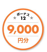 ボーナス12 9,000円分