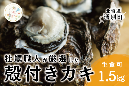 [先行予約2025年11月中旬から発送]牡蠣職人が厳選した殻付きカキ 1.5kg(生食可) 牡蠣 かき カキ 海鮮 魚介 国産 殻付き 冷蔵 焼き牡蠣 蒸し牡蠣 産地直送 生牡蠣 生食 サロマ湖 オホーツク 北海道 湧別町