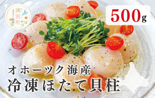 オホーツク海産 冷凍ほたて貝柱500g 玉冷 ホタテ 帆立 フライ 刺身 サロマ湖 魚介 海鮮 湧別 サロマ湖 北海道