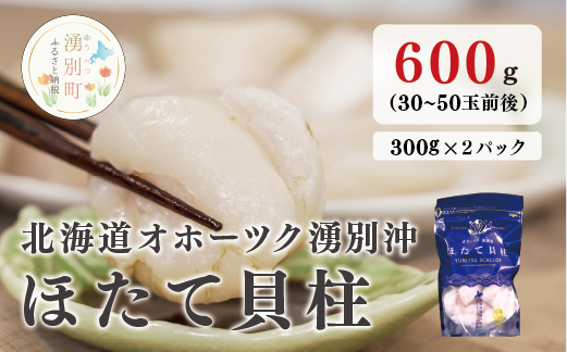 北海道湧別町のふるさと納税 北海道 オホーツク湧別沖 ほたて 貝柱 300g (15～25玉前後)2パック 帆立 ホタテ 海鮮 魚介