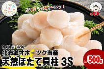 北海道オホーツク産　天然ホタテ貝柱大500