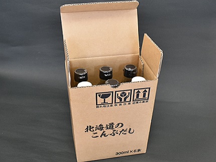 日高昆布だし(液体濃縮)を含む昆布だし300ml×6本セット[30-1090