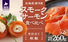 船上活〆「生仕立て」スモークサーモン&秋鮭