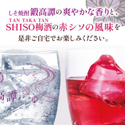 北海道白糠町のふるさと納税 鍛高譚(たんたかたん)・鍛高譚の梅酒[720ml]【4本セット】しそ焼酎 紫蘇焼酎 シソ焼酎 焼酎 梅酒 梅 果実酒 お酒 アルコール お湯割り 水割り ロック ストレート 本格焼酎 定番焼酎 晩酌
