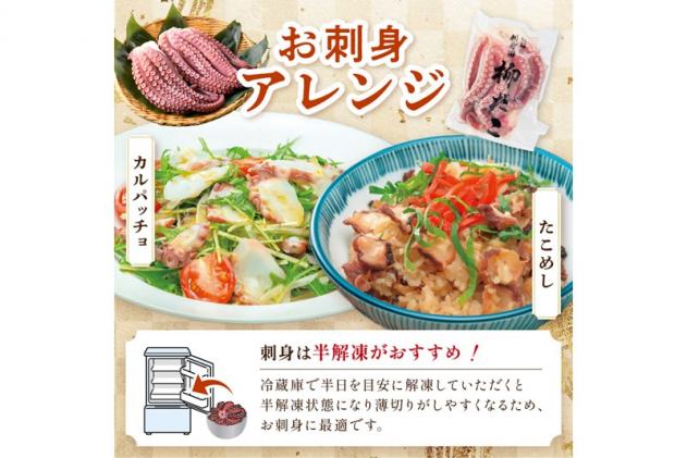 北海道白糠町のふるさと納税 しらぬか産柳だこ(600g)と珍味(まんまの三杯酢・まんまの塩辛)の計3種セット