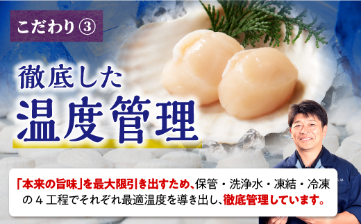 北海道白糠町のふるさと納税 オホーツク産お刺身用ホタテ大サイズ(3S)【750g(250g×3)】