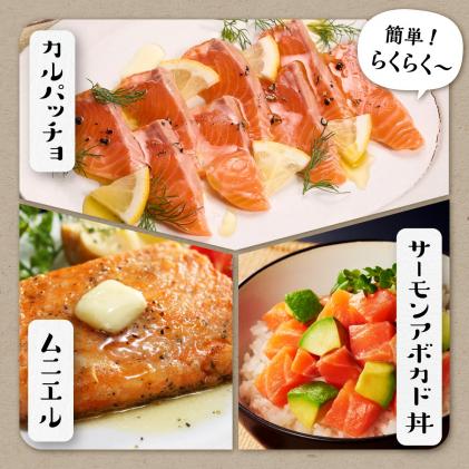 北海道白糠町のふるさと納税 国産ワンフローズントラウトサーモン【800g】