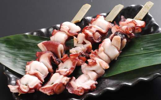 北海道白糠町のふるさと納税 「しらぬか産柳だこ」とBBQに「たこ串(塩味・味噌味・醤油味)」のセット