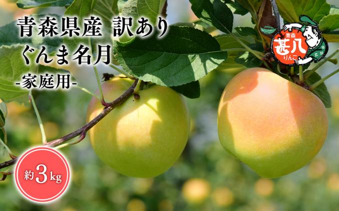 11月発送 訳あり 家庭用 甚八りんごぐんま名月3kg [マルジンサンアップル 11月 青森県産 平川市 りんご ぐんま名月 3kg 訳あり 家庭用]