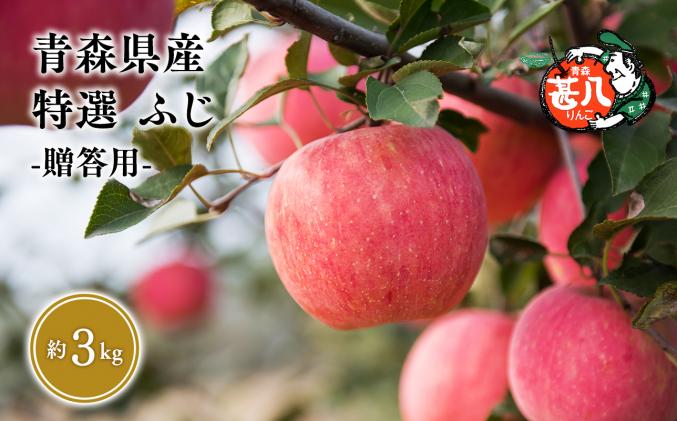 5〜7月発送 特選 甚八りんごふじ3kg [マルジンサンアップル 5月 6月 7月 青森県産 平川市 りんご ふじ 3kg 特選 贈答用]