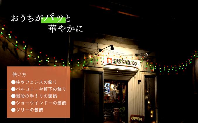 青森県平川市のふるさと納税 アップルイルミネーション(コントローラ付き・コード2m×1個)【LED】