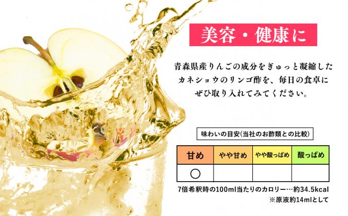 青森県平川市のふるさと納税 ハチミツ入りリンゴ酢500ml×2本 津軽の完熟りんご100%使用!