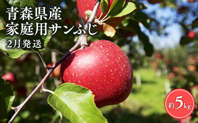【2月発送】家庭用サンふじ5㎏【丸勝木村商店・青森りんご】