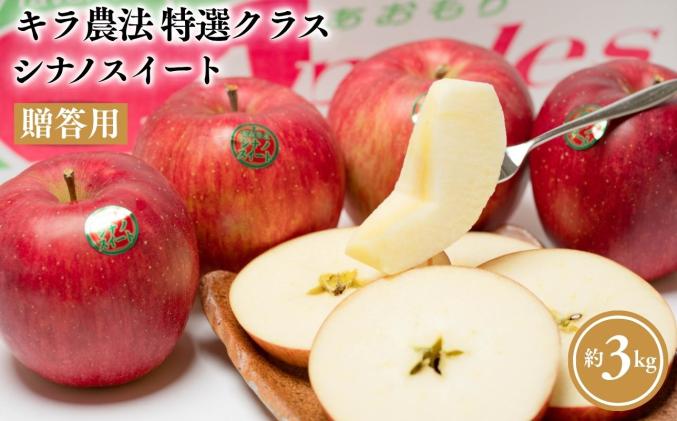 ≪10～12月発送≫ 完熟りんご シナノスイート 約3kg 贈答用【青森県 平川市 夢ファクトリー】 青森県産 キラ農法【hi-0008-020】