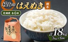 定期便 全6回 極みのはえぬき(精米)3k