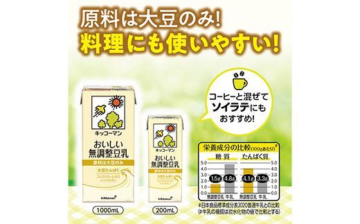 茨城県五霞町のふるさと納税 【合計1000ml×18本】おいしい無調整豆乳1000ml  / 飲料 キッコーマン 健康 無調整 豆乳飲料 大豆 パック セット 茨城県 五霞町【価格改定X】