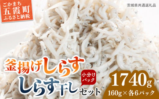 釜揚げしらす・しらす干し各6パック(12個セット)(茨城県共通返礼品・大洗町産)