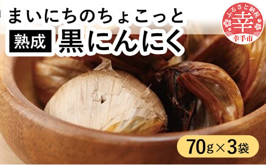 埼玉県幸手市のふるさと納税 青森県産熟成大粒黒にんにく 70g×3 【まいにちのちょこっと熟成黒にんにく】 - にんにく ニンニク 黒にんにく 熟成 大粒 栄養満点 健康 無香料 無着色 埼玉県 幸手市