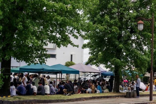 大変な状況下でも節度をもって給水を待つ宇土市民の皆様