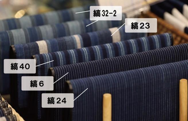 御糸織り ( 松阪もめん )反物 御絲織物 みいと 青色 青地 藍色 国産