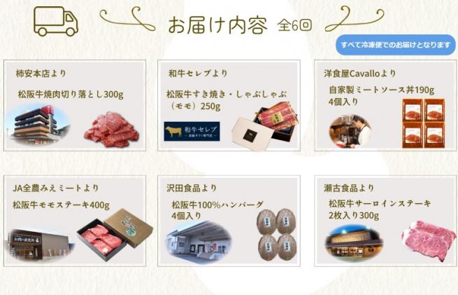 三重県明和町のふるさと納税 松阪牛 食べくらべ 定期便 【全6回】 2ヶ月に一度お届け