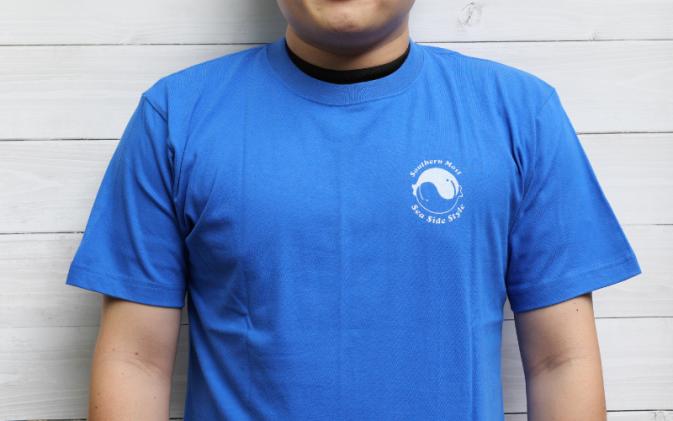 くじらのTシャツ親子2枚セット(大人Mサイズ ブルー×子供110サイズ  