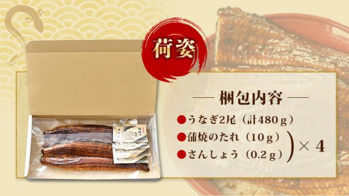 ふるさと納税 有田市 大きいサイズの国産うなぎ蒲焼き2本(計460g)