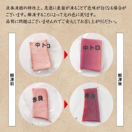 和歌山県北山村のふるさと納税 お正月に間に合う! 本マグロ(養殖)トロ&赤身セット500g 【12月26日～30日に発送】
