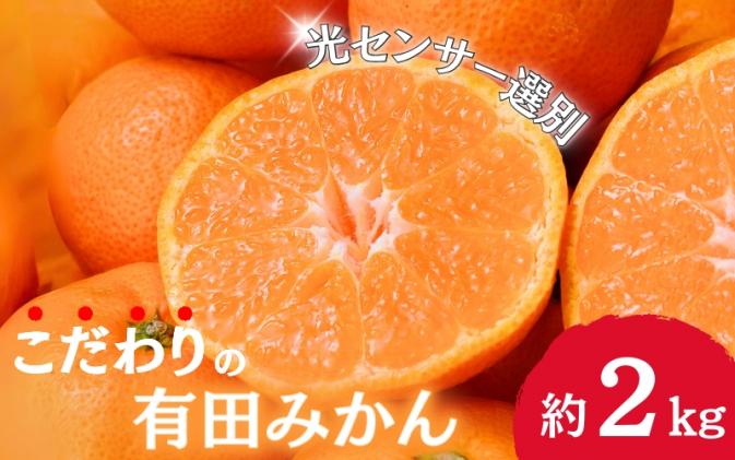 [2024年11月発送予約分]＼光センサー選別/農家直送 こだわりの 有田みかん 約2kg+250g(傷み補償分) [ご家庭用][11月発送]みかん ミカン 有田みかん 温州みかん 柑橘 有田 和歌山 ※北海道・沖縄・離島配送不可/[nuk159-1B]