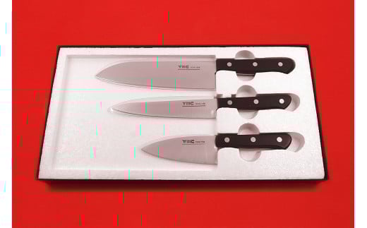 ヤスキハガネ製 包丁3本セット(三徳・ペティ・アジ出刃 ヤスキハガネ製 包丁3本セット(三徳・ペティ・アジ出刃