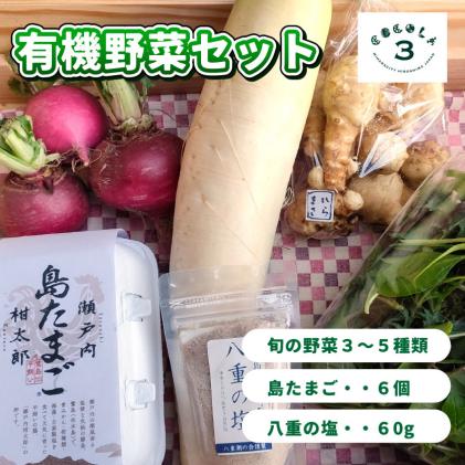 旬の野菜 セット 野菜 3〜5種類 詰め合わせ 野菜 塩 卵 たまご レシピ 広島県 三原市 佐木島 083001