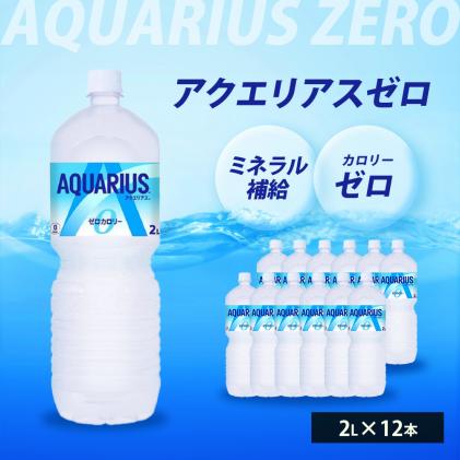 広島県三原市のふるさと納税 アクエリアスゼロ PET 2L×12本(6本×2ケース) スポーツドリンク スポーツ飲料 清涼飲料水 水分補給 カロリーゼロ ペットボトル 箱買い まとめ買い 014038