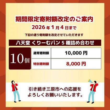 広島県三原市のふるさと納税 2026年1月4日まで≪特別寄附額≫【八天堂】とろけるくりーむパン 10個詰合せ (5種×2個) クリームパン 菓子パン スイーツ カスタード 生クリーム チョコレート 抹茶 フローズン 冷凍 ギフト すいーつ 015014