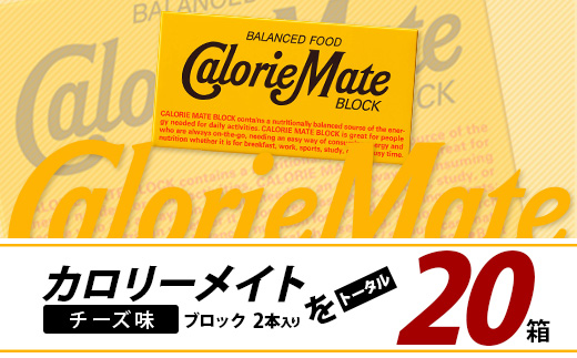 徳島県那賀町のふるさと納税 【大塚製薬】カロリーメイト ブロック 2本入り 20箱 ≪チーズ味≫[徳島 那賀 カロリーメイト チーズ ビタミン ミネラル たんぱく質 脂質 糖質 5大栄養素 バランス栄養食 栄養補給 仕事 勉強 スポーツ 防災 災害 地震 非常食 常備食 備蓄 受験 受験応援 新生活 大塚製薬]【MS-5-4】