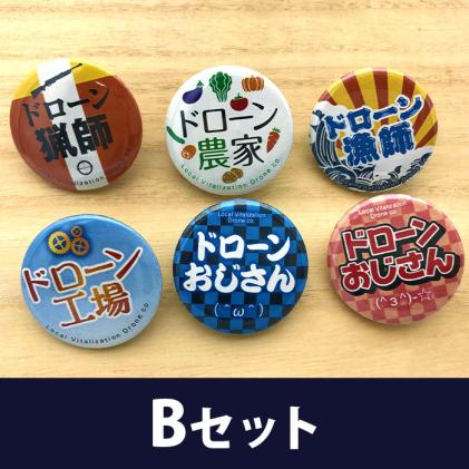 DR-4 ドローン缶バッジ6個 Bセット ドローンマップ付き / 徳島県那賀町