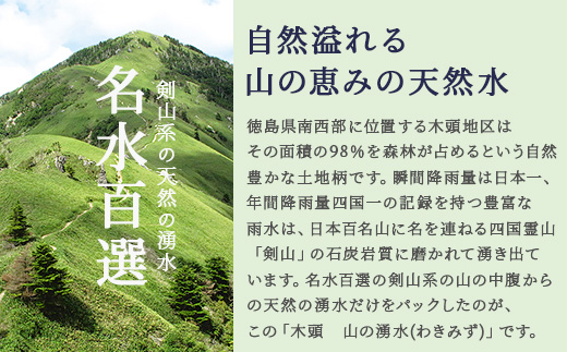 徳島県那賀町のふるさと納税 《5年保存水》山の湧水 (天然ミネラルウォーター) 1.8L×6【徳島県 那賀町 国産 天然水 天然 みず 水 ミネラルウォーター わき水 湧き水 1800ml 飲料水 備蓄 備蓄水 非常用 防災 災害 支援 紙パック 長期保存 防災グッズ 災害対策】 KM-4