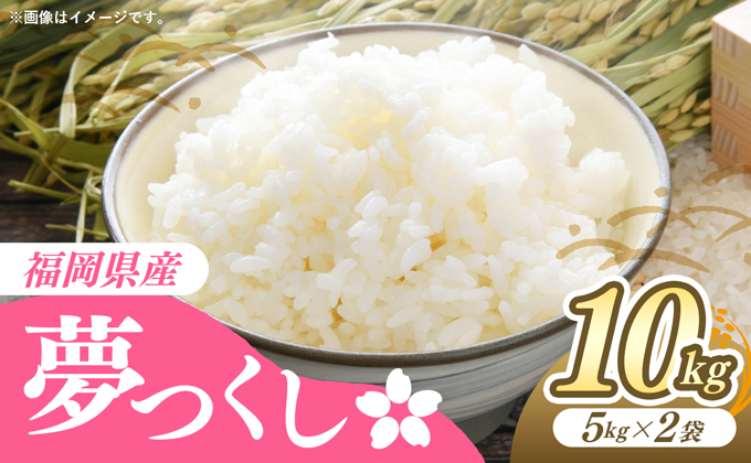 [精米]夢つくし 10kg(5kg×2袋)[30日以内に出荷予定(土日祝除く)] 精米 米 こめ コメ 福岡県産米 ゆめつくし 人気 白米 おすすめ もちもち 福岡県 鞍手町[価格改定]