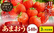 【3ヶ月定期便】いちご あまおう 先行予約