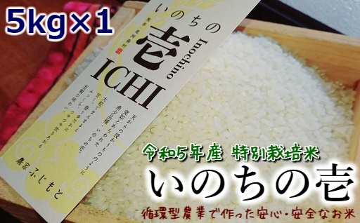 熊本県南阿蘇村のふるさと納税 令和5年産特別栽培米 いのちの壱(白米)5kg×1
