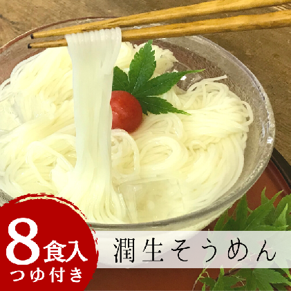 潤生そうめん8食入り|有限会社肥後そう川