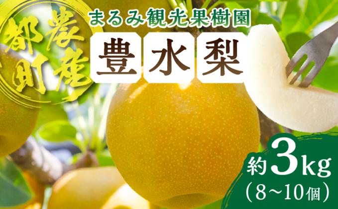 宮崎県都農町のふるさと納税 先行予約≪期間限定≫まるみ観光果樹園の『豊水梨』(約3kg) なし 果物 フルーツ 天然 ミネラル栽培_T036-0015