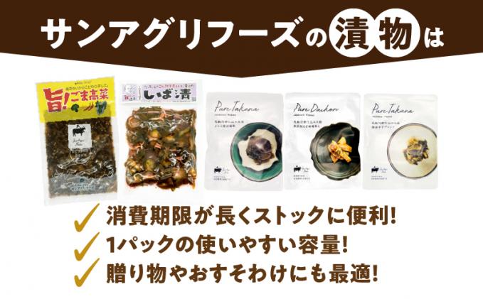 宮崎県都農町のふるさと納税 ＼ポスト投函/旨ごま高菜&ピリ辛高菜セット 計2袋(各120g) 漬物 おかず 野菜 加工品 国産_T025-026