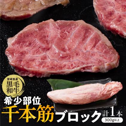 [超希少]宮崎県産黒毛和牛千本筋ブロック(計300g以上) 肉 牛 牛肉 国産