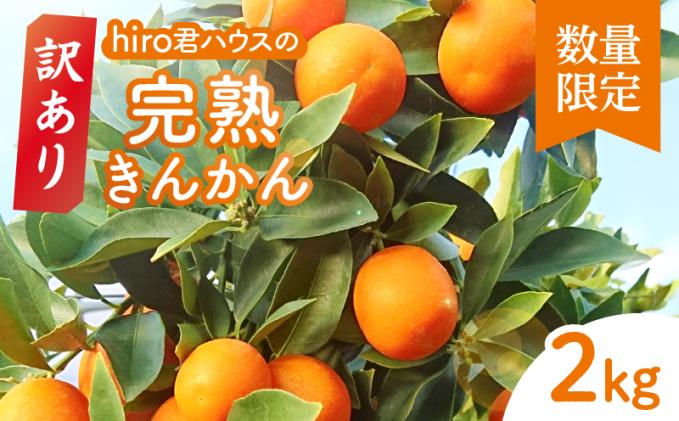 先行予約≪数量限定≫訳ありhiro君ハウスの『完熟きんかん(計2kg)』フルーツ 果物 金柑 国産