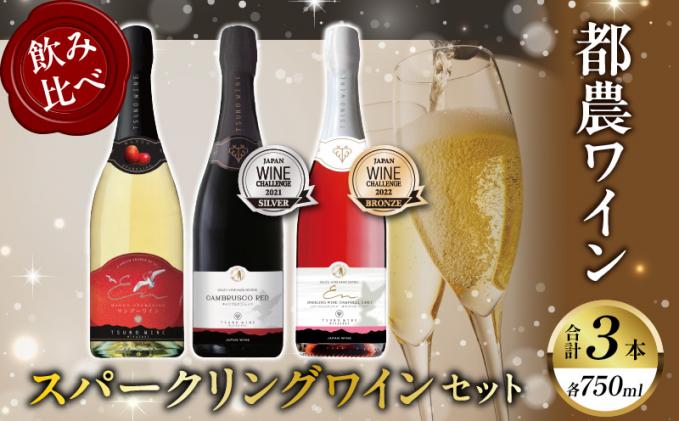 スパークリングワイン飲み比べ3本セット 酒 飲料 アルコール 国産_T014