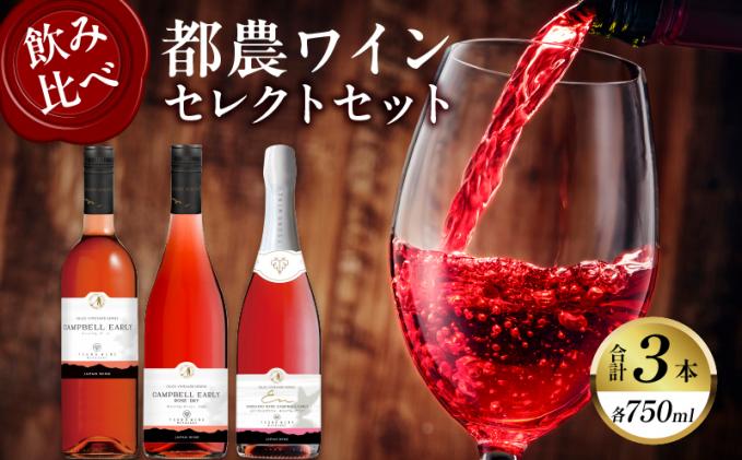 都農ワインセレクトセット(合計3本) 酒 飲料 アルコール 国産_T014-0017