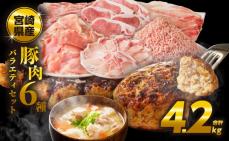 【2週間以内発送】≪宮崎県産≫豚肉6種＼て